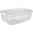 Caixa Plástica Multiuso Gran Box Baixa Incolor 13,7l