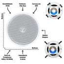 Kit Arandela Coaxial 6p 70w 8r Redonda Br Leson