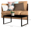 Mesa De Centro Industrial Elegance Preto Fosco