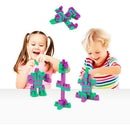 Brinquedo Para Montar Monta Mais Blocolândia Click Com 80 Peças Coloridas