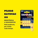 Pilha Zinco Aa4 Rayovac Amarelinhas Cartela Com 04 Unidades