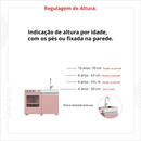 Cozinha De Brinquedo Infantil Mini Rosa Branco
