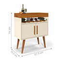 Aparador Adega Denver Off White Caramelo