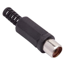 PLUG RCA JACK PLASTICO NIQUEL PRETO - PC / 10