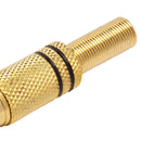 Conector Linha Rca Macho Metal Gold Preto Storm 10 Unidades