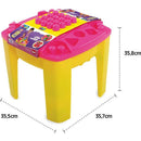 Brinquedo Para Montar Mesa De Atividades Blocolandia Rosa 24 Peças