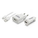 KIT CARREGADORES VEICULAR ELGIN USB COM CABO DE 1M