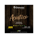 Encordoamento Giannini P/violão Aço Bronze 65/35 0.009" Geswal
