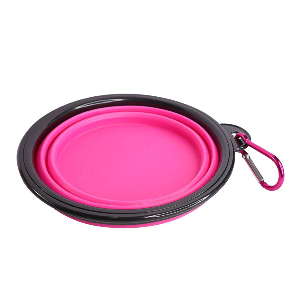 Tigela para Água 350ml Retrátil - Rosa/Vermelho SORTIDOS