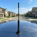 Haste Antena De Teto Automotiva Preta Universal Em Metal Alumínio