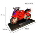 Miniatura Moto De Brinquedo Com Som E Acende Farol Metal