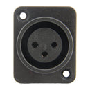 Conector Xlr Painel Plástico Preto Storm 10 Unidades