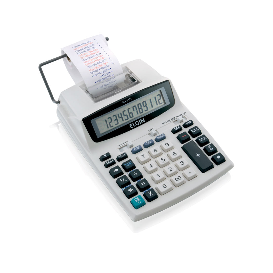 Calculadora Com Bobina 12 Ditigos Bicolor Ma-5121 Elgin