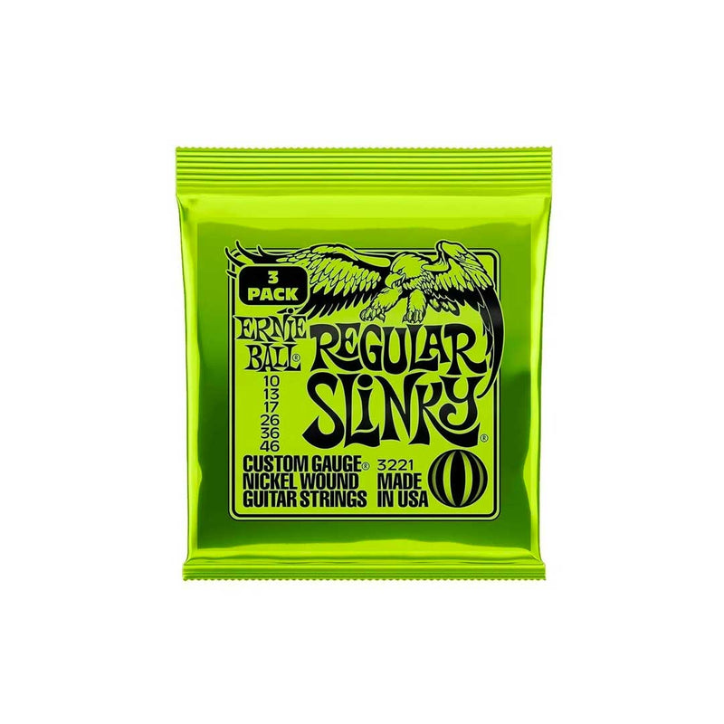 Encordoamento 010"-046" P/guitarra Regular Slink Niquel Ernie Ball Pct C/3 P03221