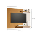 Painel Para Sala Tv Com Detalhe Nature Off White