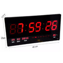 Relógio De Parede Digital Led Com Data, Mês, Ano E Temperatura - 46cm