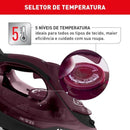 Ferro a Vapor Ultragliss com Base Durilium Airglide 1520W Vinho 220V