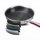 Frigideira Aço Inox 30cm Com Tampa Antiaderente Panela