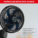 Ventilador de Parede Arno Xtreme Force Breeze 50cm 6 Pás VB51 127V