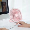 Mini Ventilador  Mesa Luz Ring Light Usb Portátil Cor:rosa