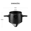 Mini Coador Portatil Decafe Reutilizavel Aço Inox Sem Filtro