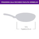 Frigideira Rochedo Facilita Vermelho 24cm - CXM / 6