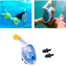 Máscara De Mergulho Com Snorkel Central Piscina Natação Azul