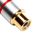 Conector Rca Femea Profissional Vermelho Storm 10 Un