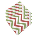 Kit 4 Guardanapos De Tecido Chevron Natal Vermelho Verde 40cmx40cm - UN / 4
