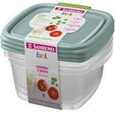 Conjunto De Potes Plásticos Fácil 800ml Com 3 Unidades