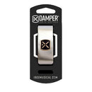 Damper Em Couro E Tag Em Metal Prata Metal Dmmd01