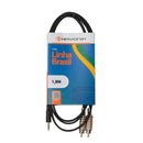 Cabo de Áudio HAYONIK Linha Brasil P2 Estéreo x 2 RCA 1,8m Preto
