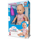 Boneca Com Mecanismo Bebê Xixizinho Com Mamadeira 28cm