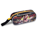 Mochila Infantil Com Rodinha T-rex 3d Grande + Estojo E Lancheira Kit