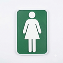 Placa Sinalização Banheiro Feminino 3d Verde Ecológica