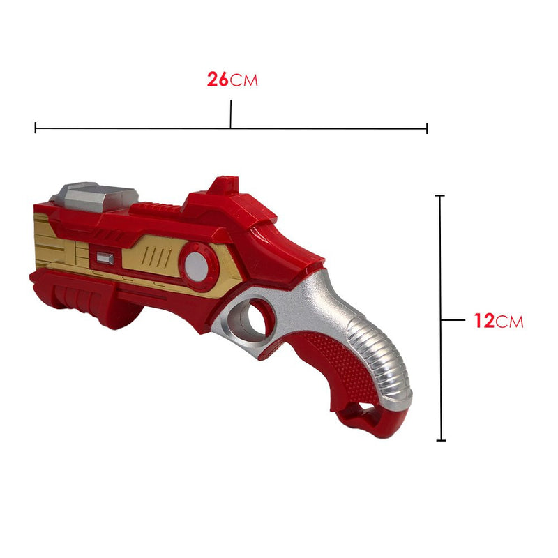 Kit Pistola Lançadora Dardos com Máscara - Vermelho