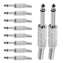 Conector P10 Macho Linha Mono Niquel Com Mola Storm 10 Unidades