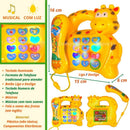 Telefone Infantil Musical Animal Som Luz Brinquedo Educativo