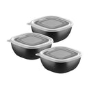 Jogo De Potes Tramontina Mixcolor 03 Peças 600ml Preto