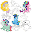 Brinquedo Para Colorir Unicórnios Kit Pop Com 10 Telas