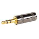 Conector P2 Stereo Metal Preto Gold Storm 10 Unidades