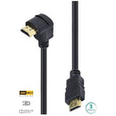 Cabo Hdmi 2.0 Macho 4k 1 Conector 90º  - 3 Metros - H2090-3