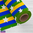 Copa Do Mundo Tnt Estampado 1,40m Brasil Est Rl-10mts