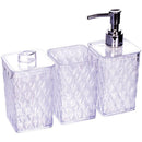 Utensílios Para Banheiro Kit Banho Glamour 3pcs Cristal
