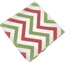 Kit 4 Guardanapos De Tecido Chevron Natal Vermelho Verde 40cmx40cm - UN / 4