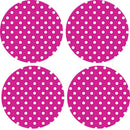 Kit 4 Capas Para Sousplat Poá Pink 35cmx35cm - UN / 4
