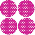 Kit 4 Capas Para Sousplat Poá Pink 35cmx35cm - UN / 4