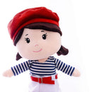 Boneca De Pelúcia Maite Com Boina Vermelha 35cm