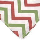 Kit 4 Guardanapos De Tecido Chevron Natal Vermelho Verde 40cmx40cm - UN / 4