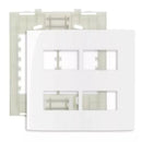 Conj Placa 4x4 4 Postos Horiz Sep Br Com Suporte Sleek Margirius
